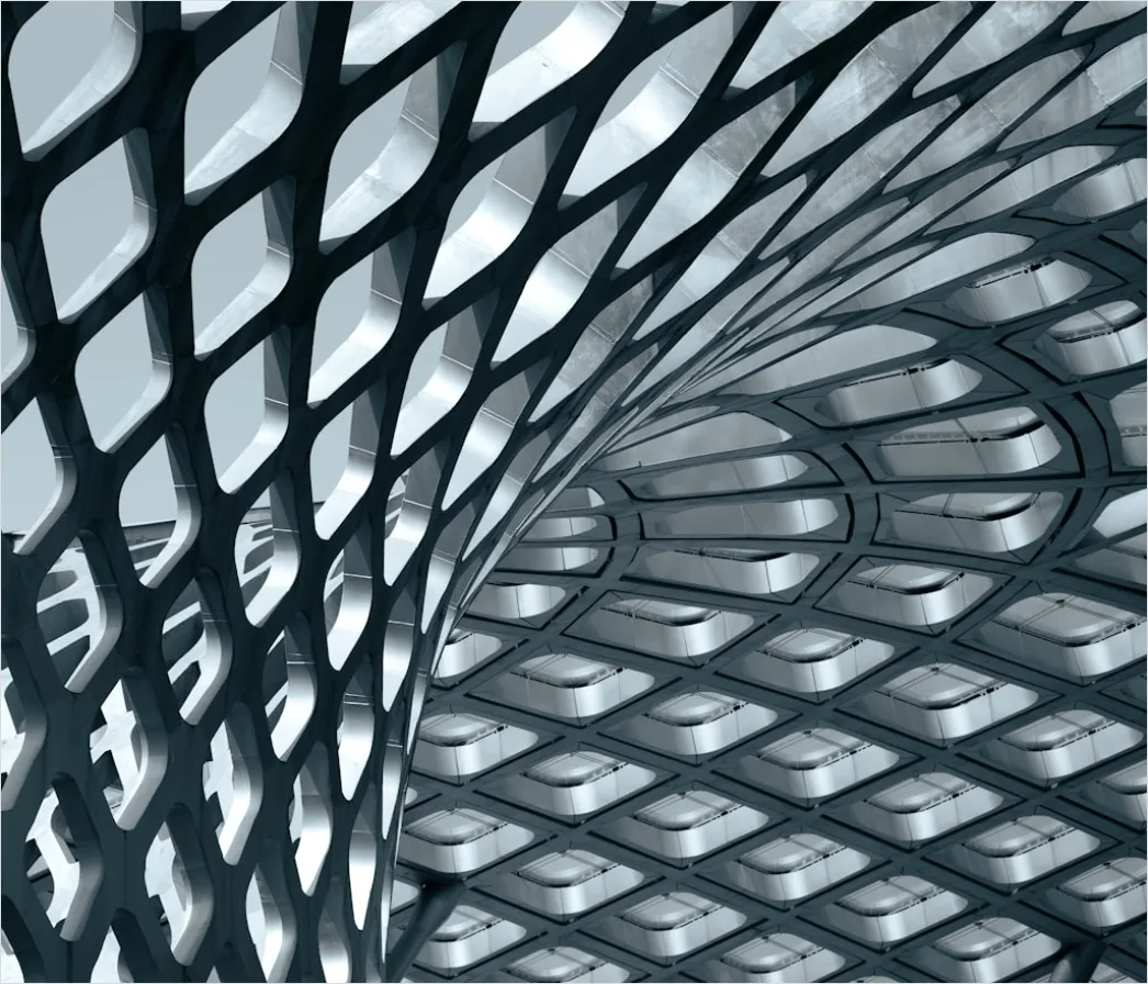 Detail Metallfassade Perforiert Muster Modern Architektur Number 19