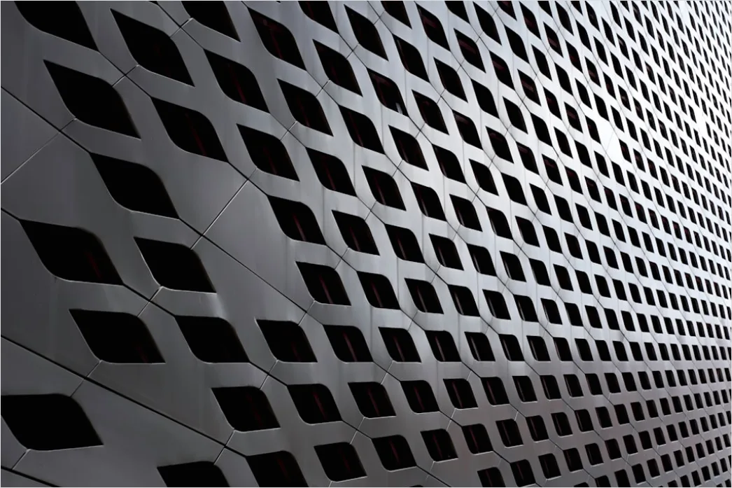 Detail Metallfassade Perforiert Muster Modern Architektur Number 5