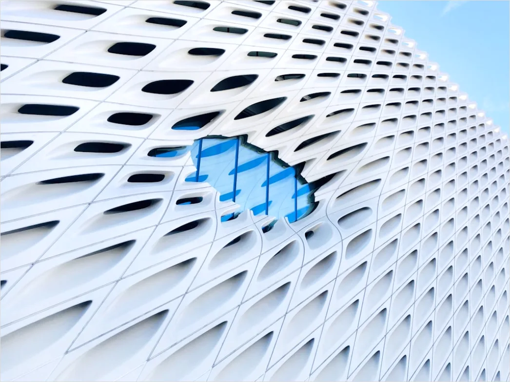 Detail Metallfassade Perforiert Muster Modern Architektur Number 8
