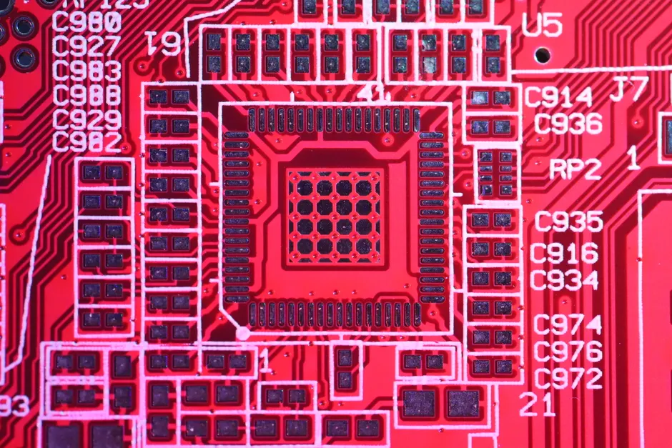 Detail Mikrochip Makro Nahaufnahme Leiterbahnen Number 13