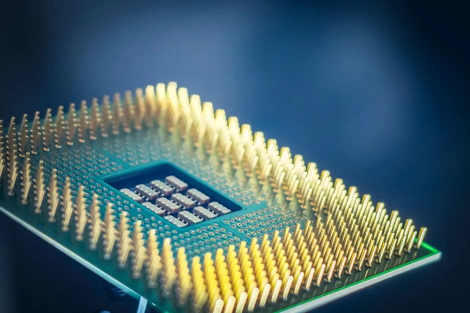 Detail Mikrochip Makro Nahaufnahme Leiterbahnen Number 10