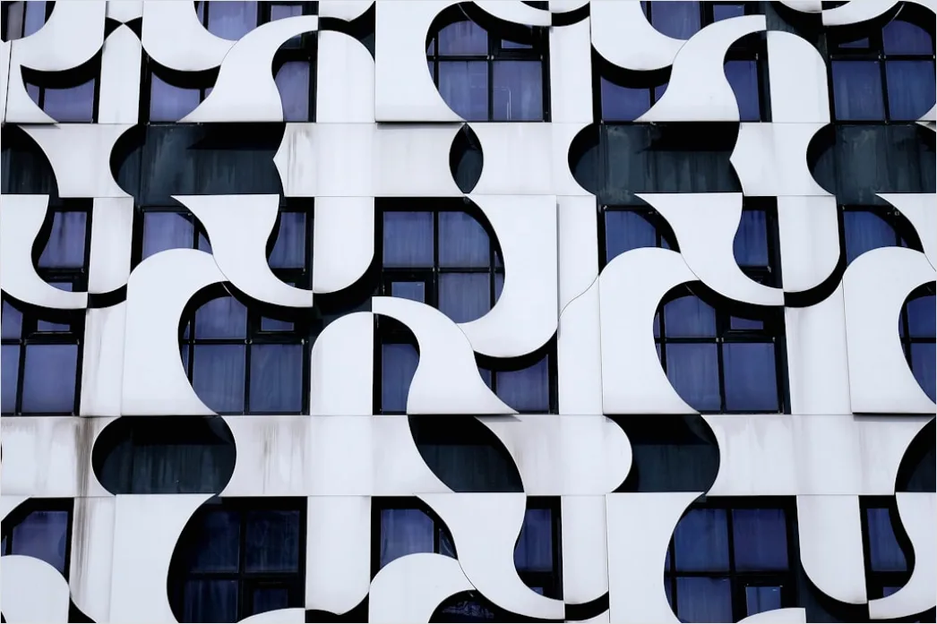 Detail Moderne Fassade Abstrakt Muster Repetitiv Number 12