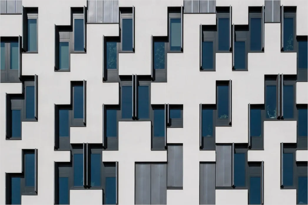 Detail Moderne Fassade Abstrakt Muster Repetitiv Number 14