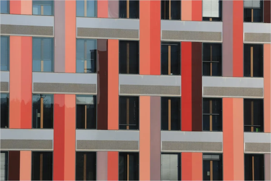 Detail Moderne Fassade Abstrakt Muster Repetitiv Number 16
