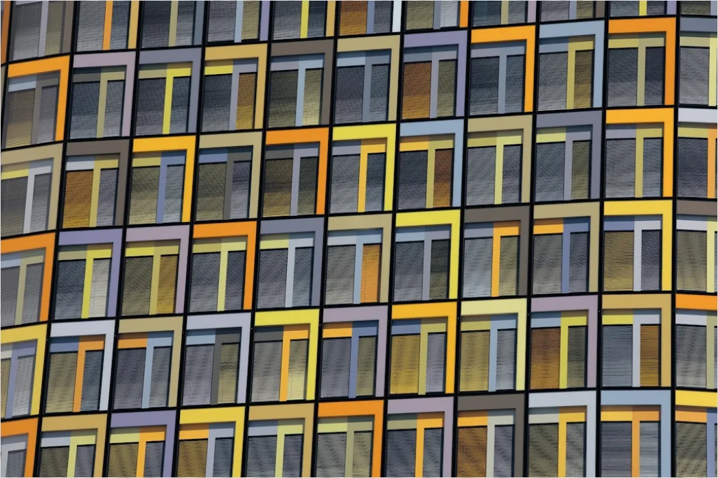 Detail Moderne Fassade Abstrakt Muster Repetitiv Number 19