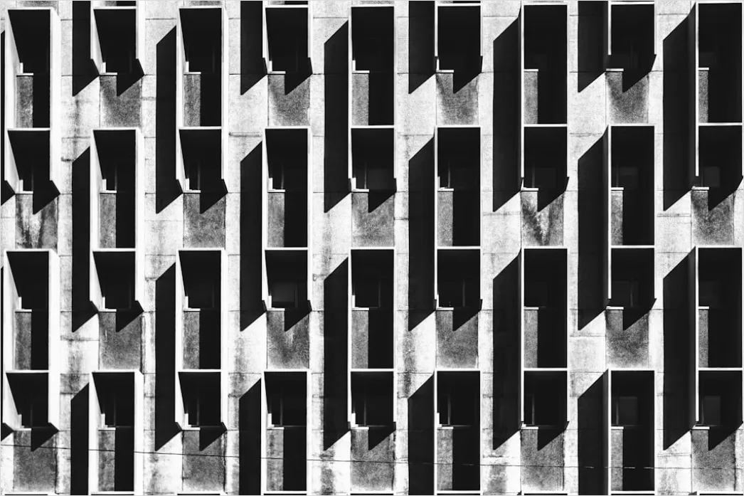Detail Moderne Fassade Abstrakt Muster Repetitiv Number 8