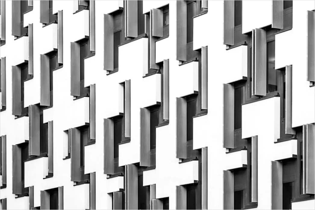 Detail Moderne Fassade Abstrakt Muster Repetitiv Number 10