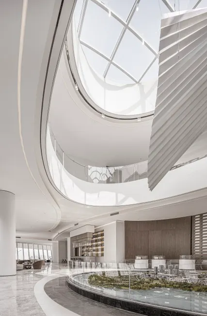 Detail Moderne Lobby Glasdach Lichtdurchflutet Innenraum Number 11
