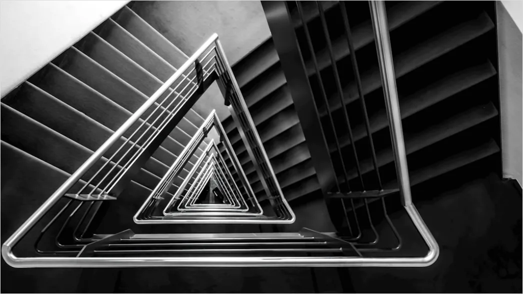 Detail Modernes Treppenhaus Symmetrie Linien Perspektive Number 5