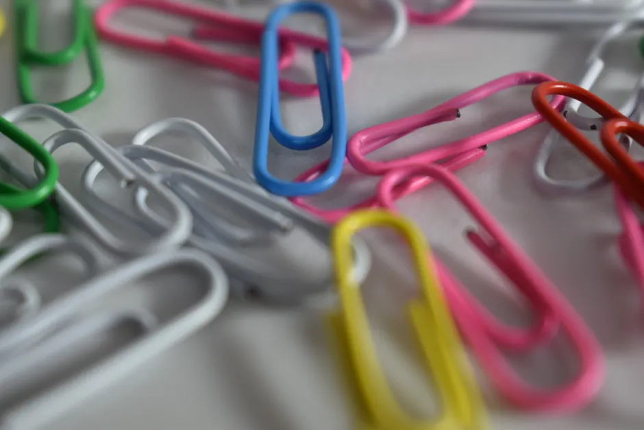 Detail Papierclip Makro Nahaufnahme Metall Number 13