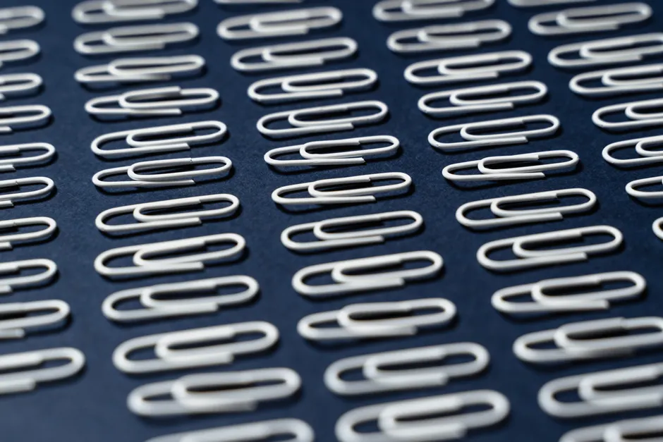 Detail Papierclip Makro Nahaufnahme Metall Number 19