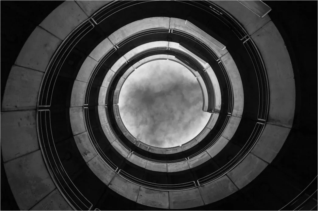 Parkhaus Spirale Von Oben Gesehen Geometrisch 1a41