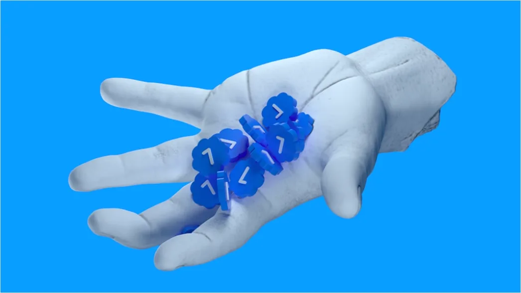 Detail Roboter Hand Berührt Touchscreen Interface Foto Blau Number 14