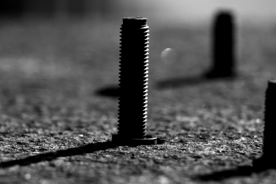 Detail Schraube Gewinde Makro Nahaufnahme Metall Number 7