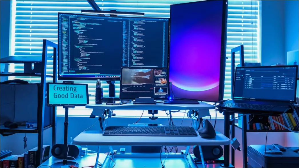 Detail Software Entwickler Arbeitsplatz Dual Monitor Setup Foto Number 11