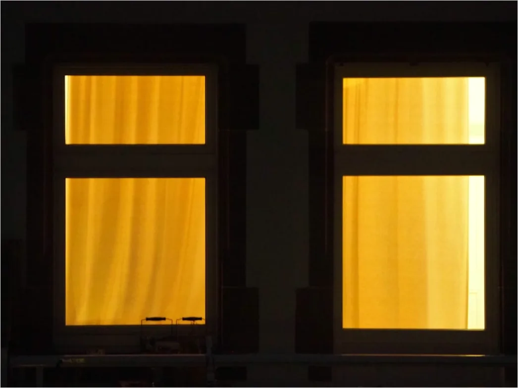 Detail Stadtvilla Modern Große Fenster Abendlicht Number 5