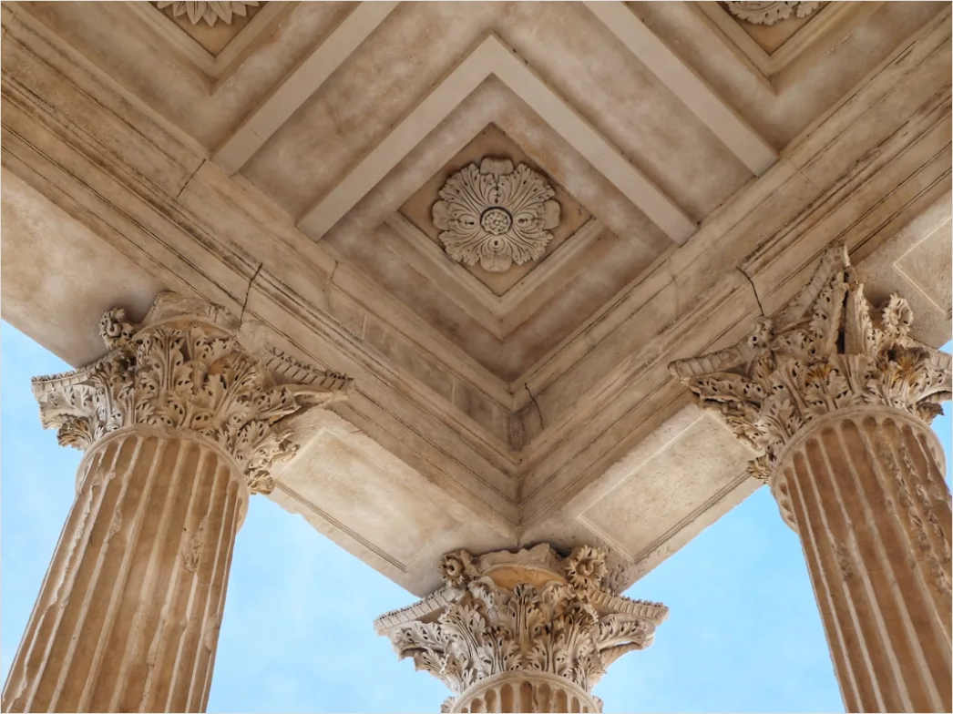 Detail Tempel Säulen Perspektive Klassisch Stein Number 4