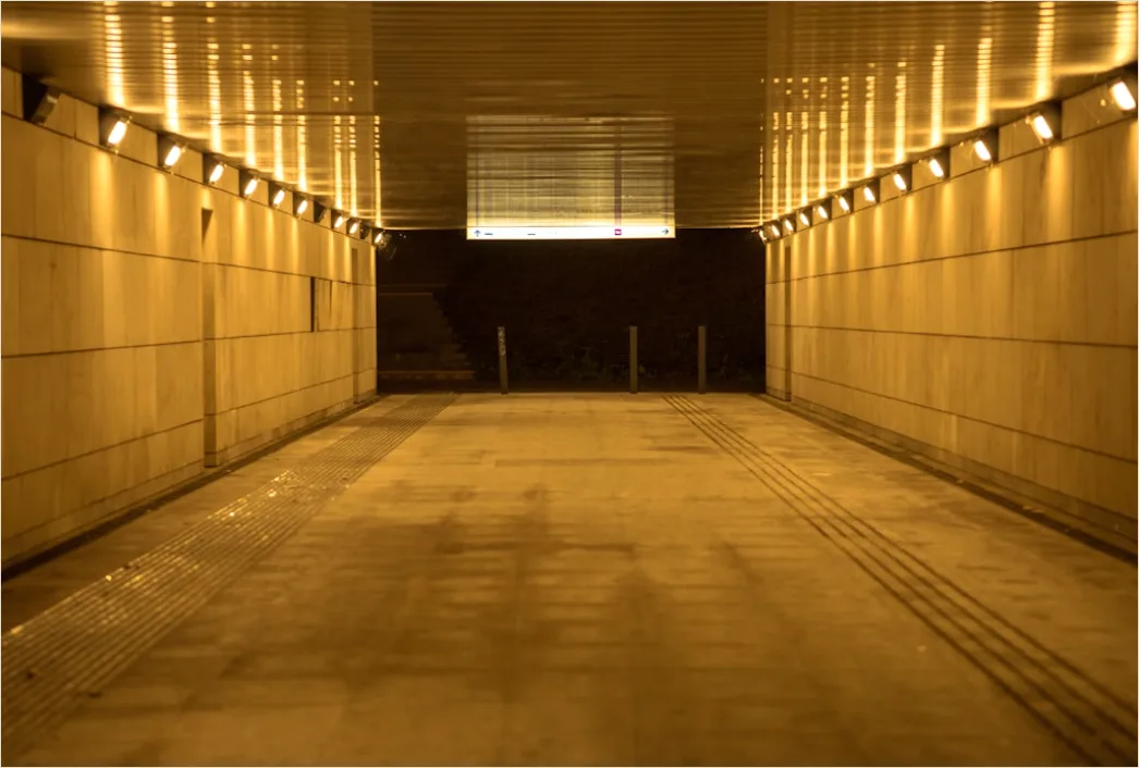Detail Tunnel Beleuchtung Licht Am Ende Perspektive Number 9