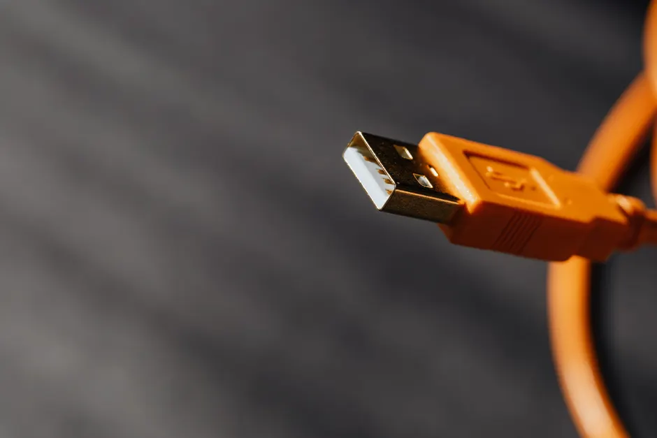 Detail Usb Stecker Makro Nahaufnahme Metall Number 5