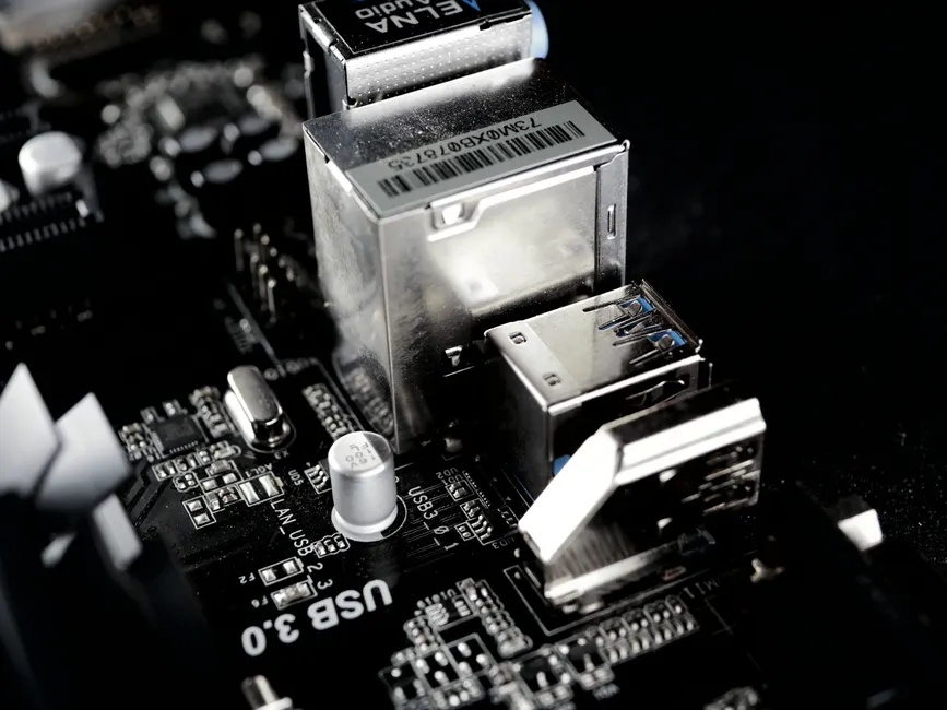 Detail Usb Stecker Makro Nahaufnahme Metall Number 10