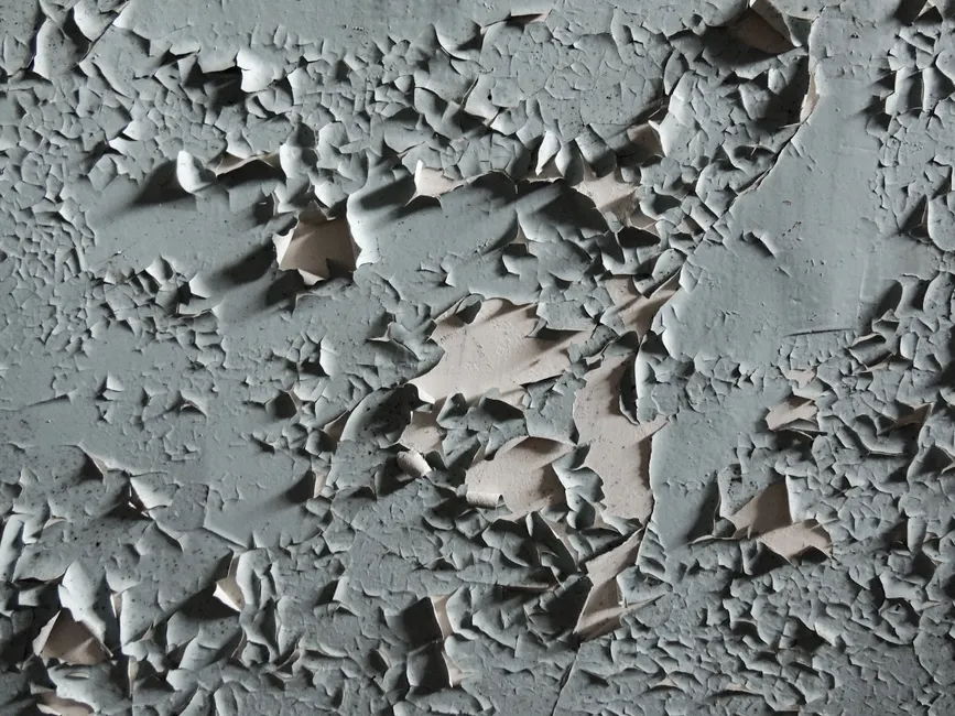 Detail Verlassene Kaserne Korridor Peeling Paint Number 2