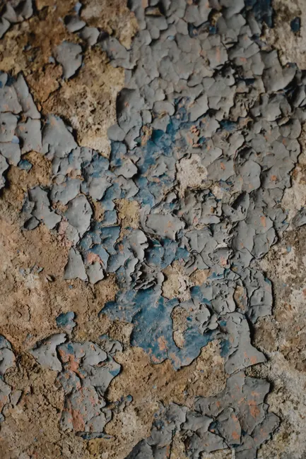 Detail Verlassene Kaserne Korridor Peeling Paint Number 11