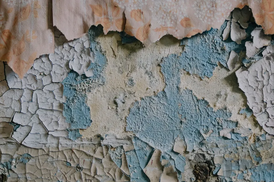 Detail Verlassene Kaserne Korridor Peeling Paint Number 5