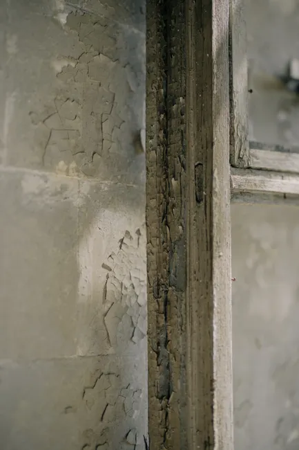Detail Verlassene Kaserne Korridor Peeling Paint Number 8