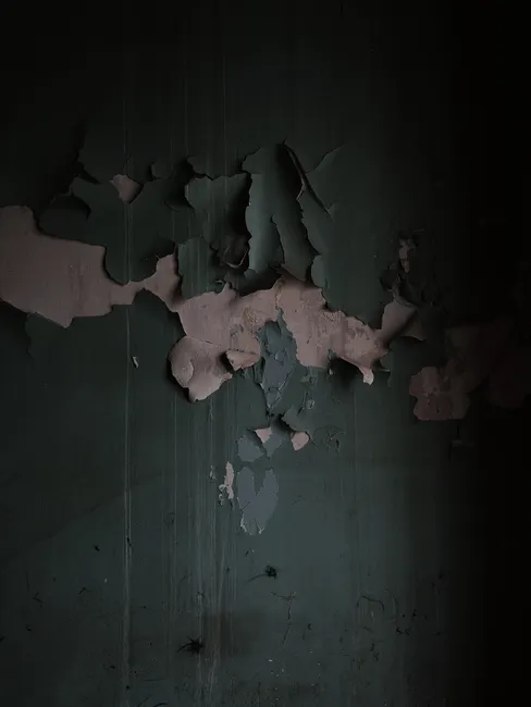 Detail Verlassene Kaserne Korridor Peeling Paint Number 9