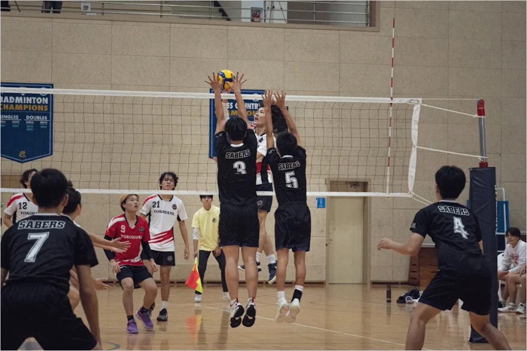 Detail Volleyball Block Am Netz Foto Number 4