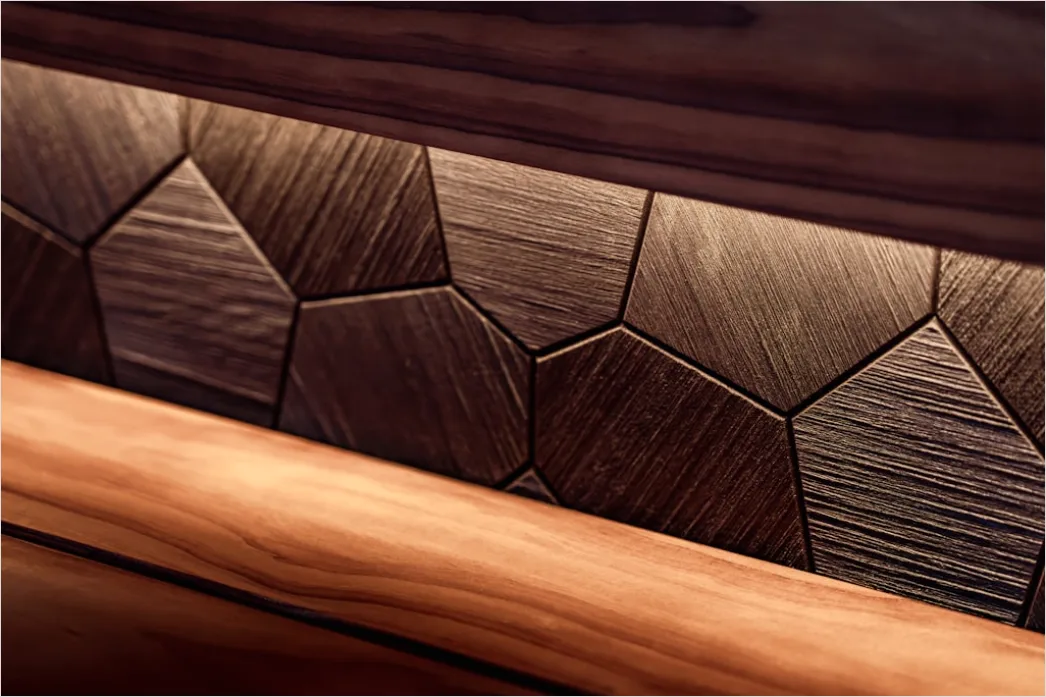 Detail Wandpaneele Geometrisch Muster Interior Design Number 5