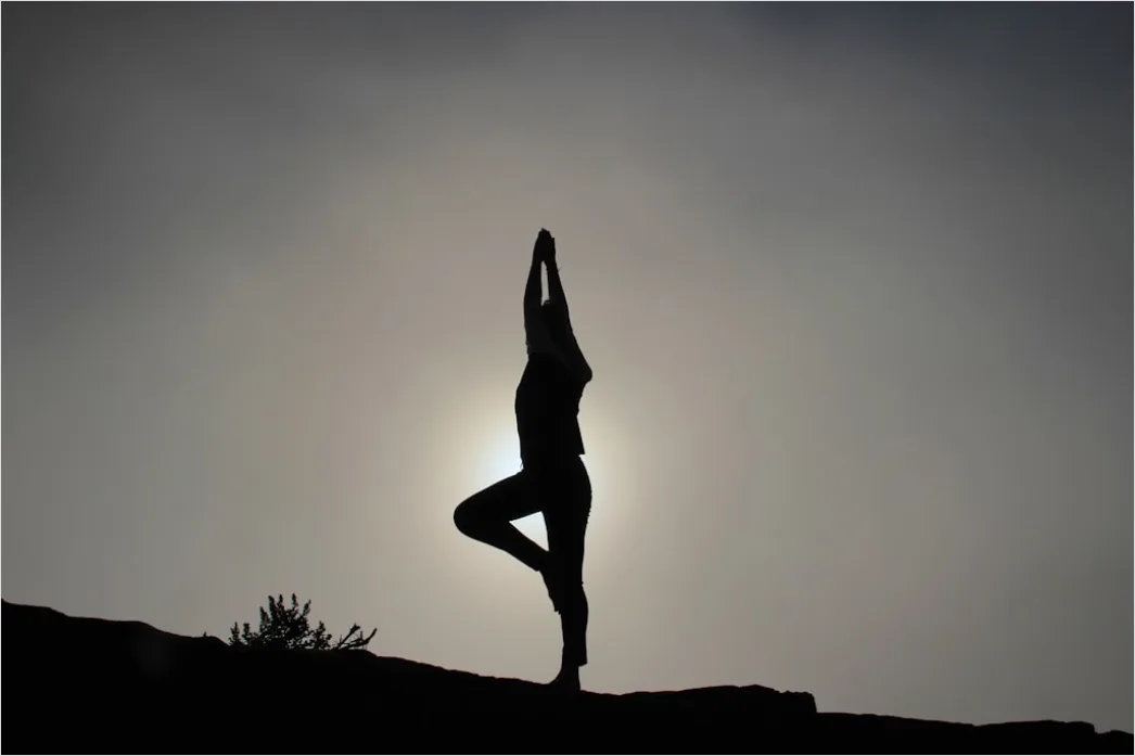 Yoga Balance Pose Foto Frau D576