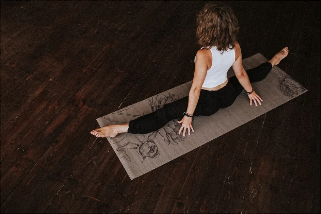 Detail Yoga Matte Block Gurt Flat Lay Foto Number 18
