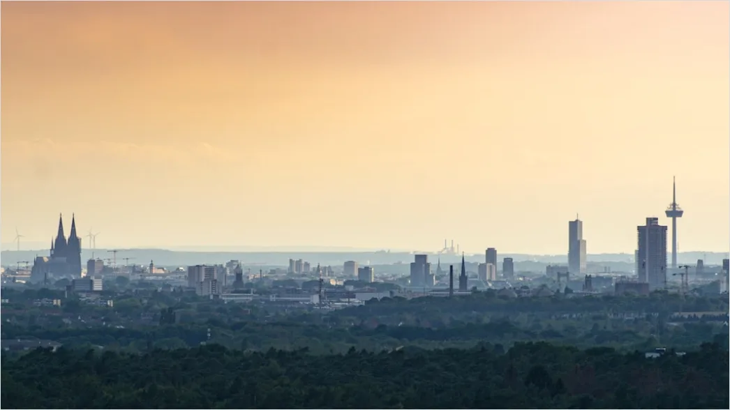 Aussichtspunkt Ueber Stadt Skyline Panorama B05d