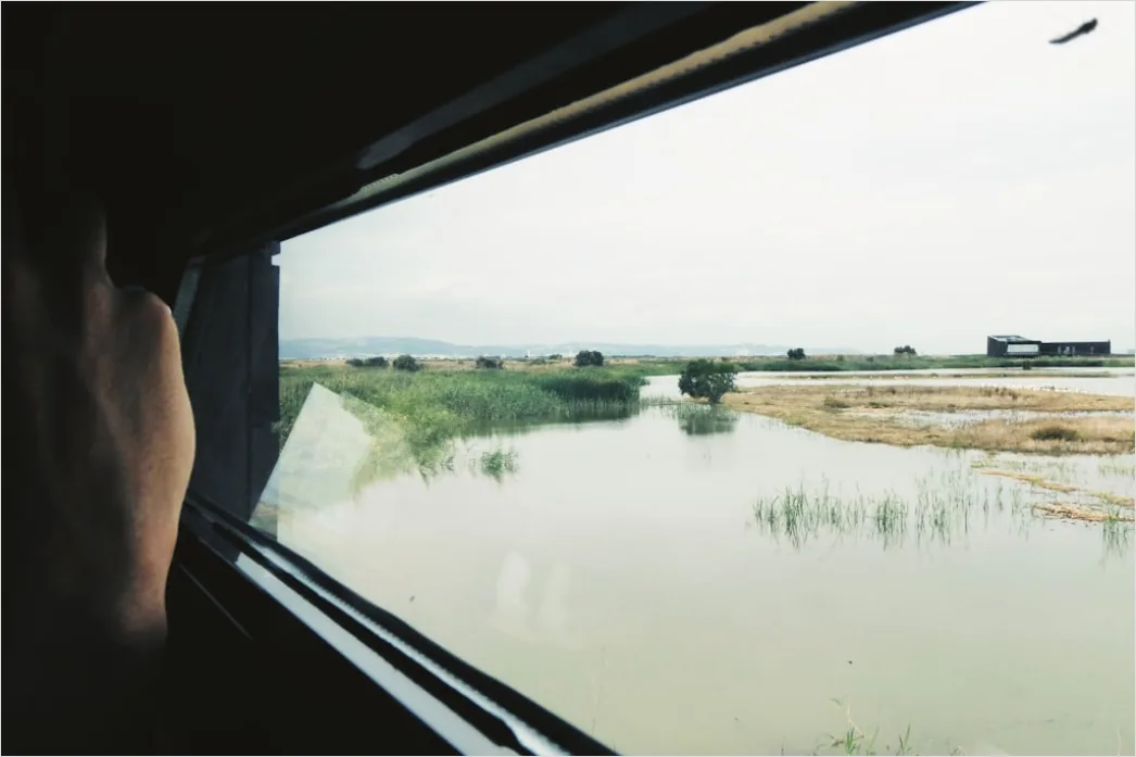 Detail Busreise Reisender Am Fenster Mit Landschaft Number 7