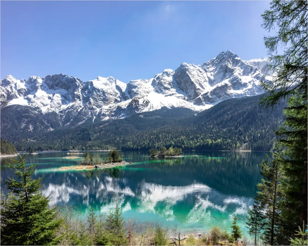 Eibsee Tuerkis Wasser Mit Bergkulisse Sommer F378