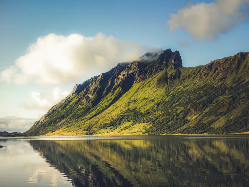 Detail Fjordlandschaft Norwegen Straße Am Wasser Panorama Number 5