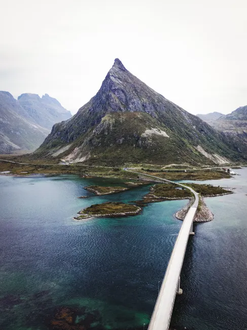 Detail Fjordlandschaft Norwegen Straße Am Wasser Panorama Number 6