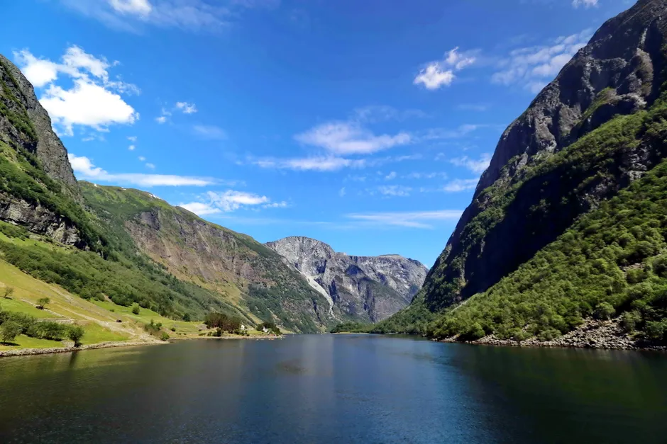 Detail Fjordlandschaft Norwegen Straße Am Wasser Panorama Number 10