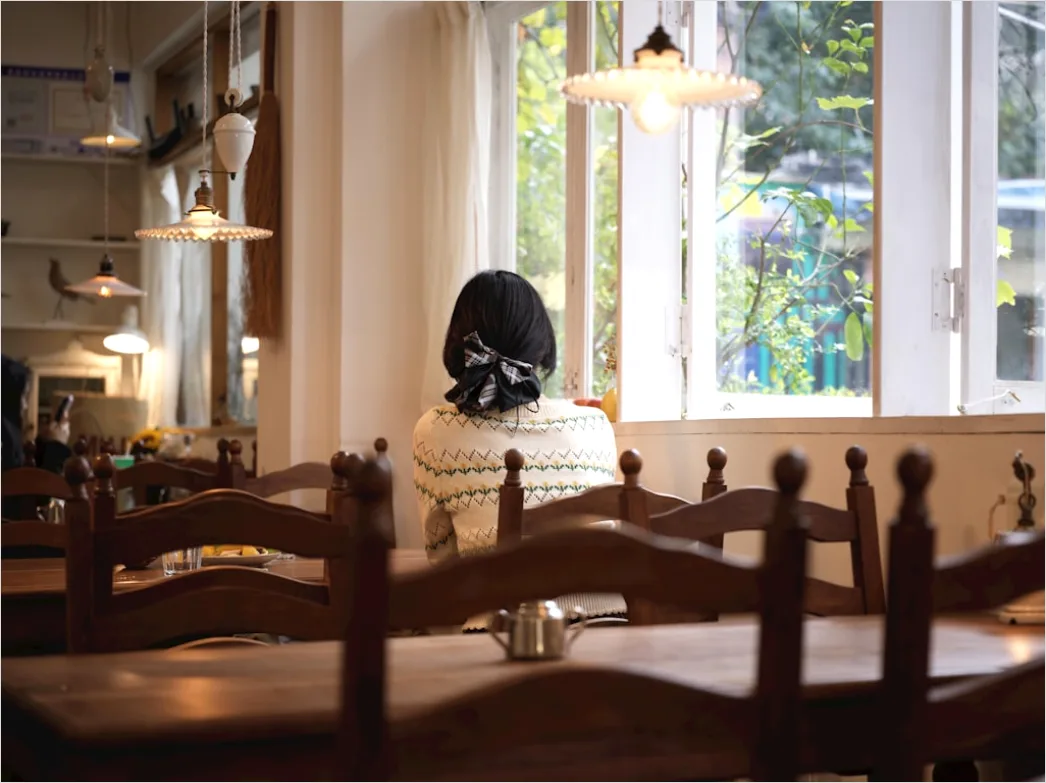 Detail Frau Reist Allein Im Café Mit Laptop Number 12