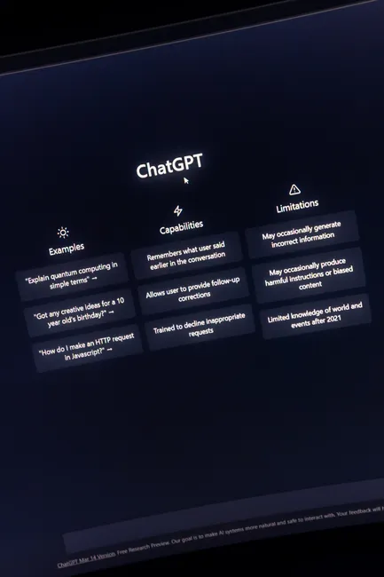 Detail Generative Ki Prompt Auf Computer Bildschirm Foto Dark Mode Number 4