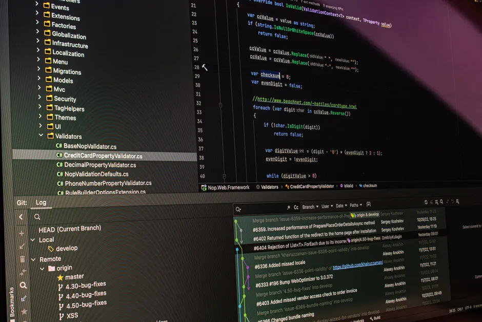 Detail Git Version Control Workflow Konzept Foto Büro Number 2