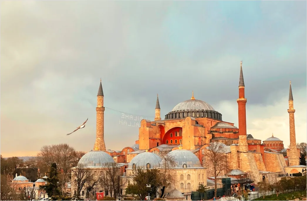 Istanbul Hagia Sophia Skyline Bei Sonnenuntergang 0034