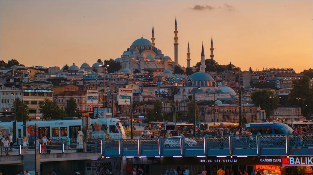 Detail Istanbul Hagia Sophia Skyline Bei Sonnenuntergang Number 2