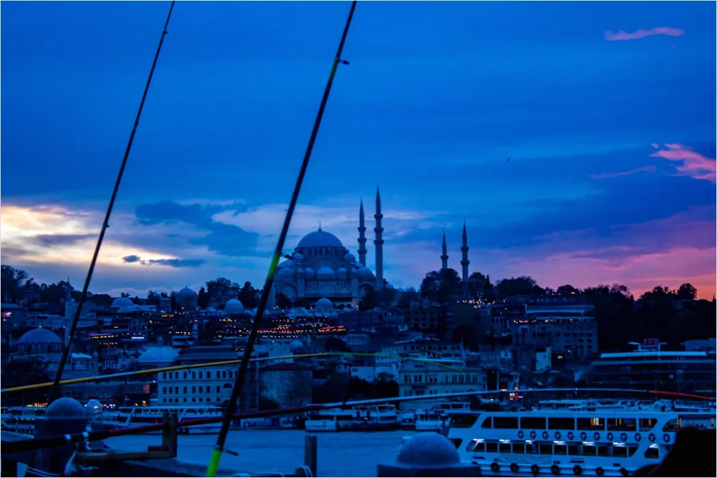 Detail Istanbul Hagia Sophia Skyline Bei Sonnenuntergang Number 12