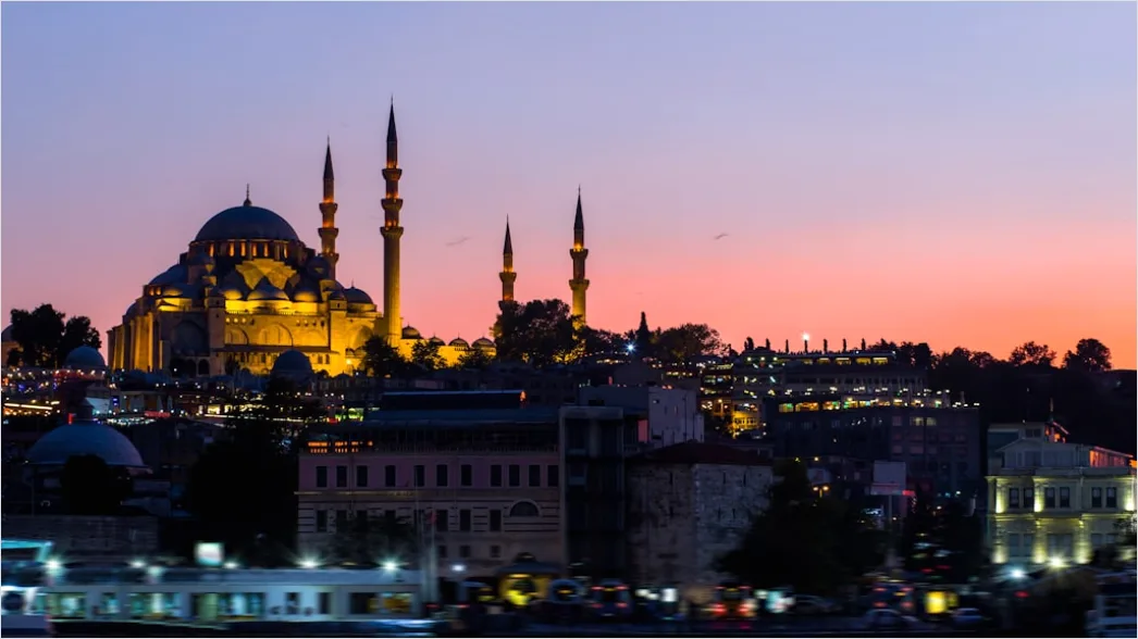 Detail Istanbul Hagia Sophia Skyline Bei Sonnenuntergang Number 13