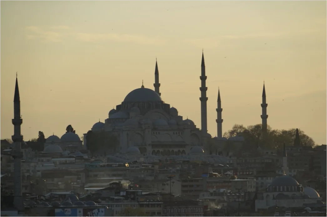 Detail Istanbul Hagia Sophia Skyline Bei Sonnenuntergang Number 14