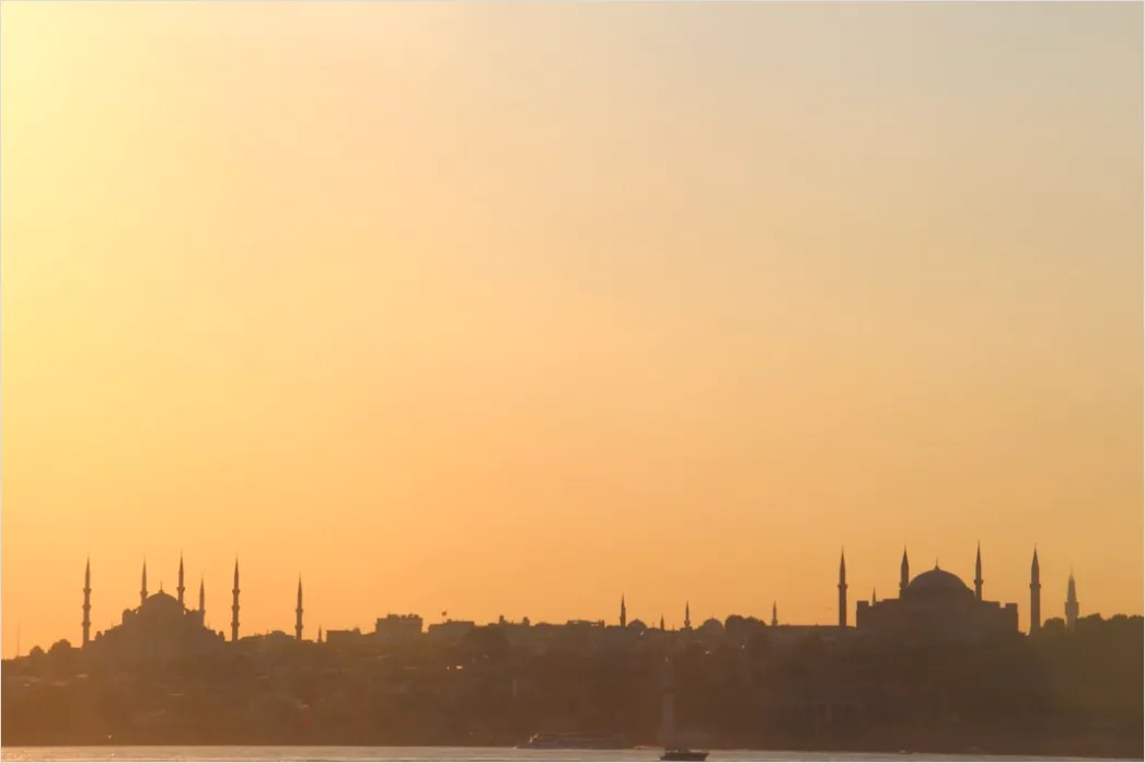 Detail Istanbul Hagia Sophia Skyline Bei Sonnenuntergang Number 18