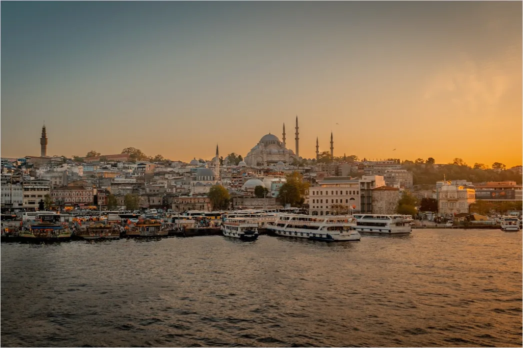 Detail Istanbul Hagia Sophia Skyline Bei Sonnenuntergang Number 3