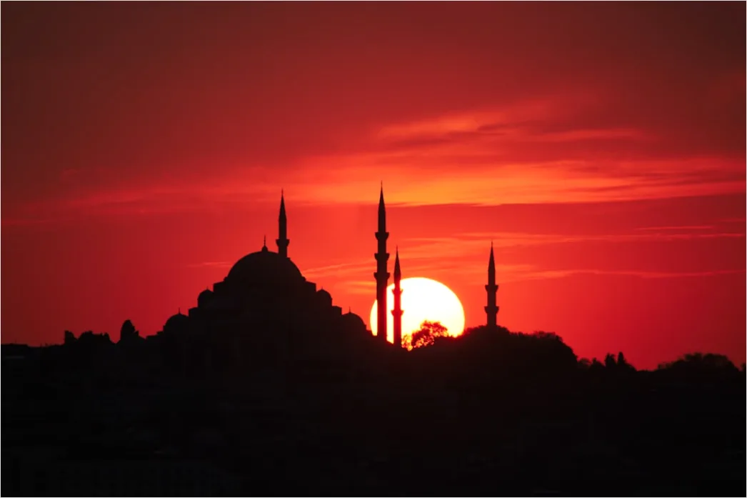 Detail Istanbul Hagia Sophia Skyline Bei Sonnenuntergang Number 5